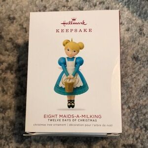 Hallmark Keepsake Ornament Eight Maids A Milking Twelve Days of Christmas Series